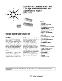 Datasheet HCMS-3907 manufacturer Agilent