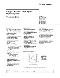 Datasheet HCPL-4503-300 производства Agilent