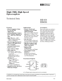 Datasheet HCPL4504 manufacturer Agilent