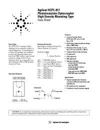 Datasheet HCPL-817-300 производства Agilent