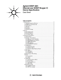 Datasheet HDMP-3001 производства Agilent