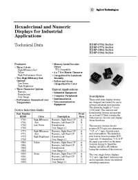 Datasheet HDSP-0962 производства Agilent