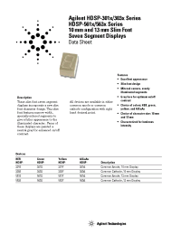 Datasheet HDSP-301A manufacturer Agilent