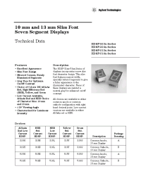 Datasheet HDSP-315E-HI000 manufacturer Agilent