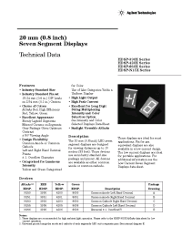 Datasheet HDSP-4200 производства Agilent
