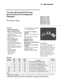 Datasheet HDSP-4600-KI200 производства Agilent