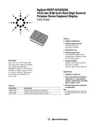 Datasheet HDSP-521A-LK000 manufacturer Agilent