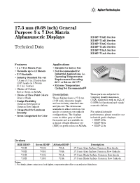 Datasheet HDSP-701A-00000 manufacturer Agilent