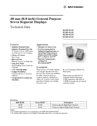 Datasheet HDSP-816G manufacturer Agilent