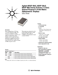 Datasheet HDSP-B66Z-IJ000 manufacturer Agilent