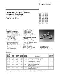 Datasheet HDSP-F207 manufacturer Agilent