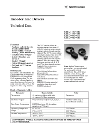 Datasheet HEDL-5540-E11 manufacturer Agilent