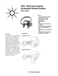 Datasheet HEDL-6402-IT02 manufacturer Agilent