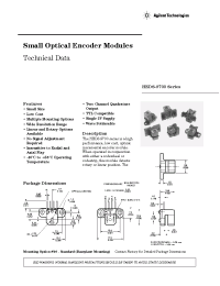 Datasheet HEDS-9700F51 manufacturer Agilent