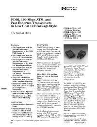 Datasheet HFBR-5105T manufacturer Agilent