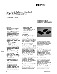 Datasheet HFBR-5198 manufacturer Agilent