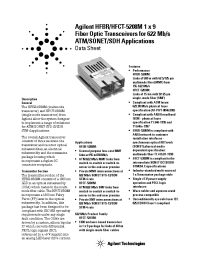 Datasheet HFBR-5208AM manufacturer Agilent