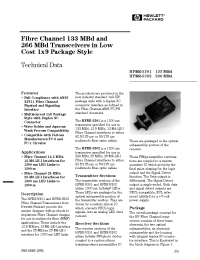 Datasheet HFBR-5301 manufacturer Agilent