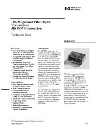 Datasheet HFBR-5527 manufacturer Agilent