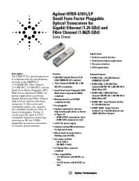 Datasheet HFBR-5701L manufacturer Agilent