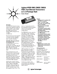 Datasheet HFBR-5903E manufacturer Agilent