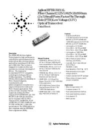 Datasheet HFBR-5921AL manufacturer Agilent