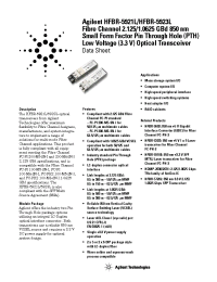 Datasheet HFBR-5923L manufacturer Agilent