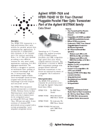 Datasheet HFBR-7924EH manufacturer Agilent