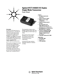 Datasheet HFCT-5103D manufacturer Agilent