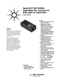 Datasheet HFCT-5201C manufacturer Agilent
