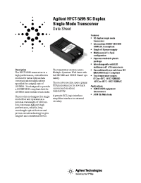 Datasheet HFCT-5205B manufacturer Agilent