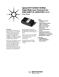 Datasheet HFCT-5215B manufacturer Agilent