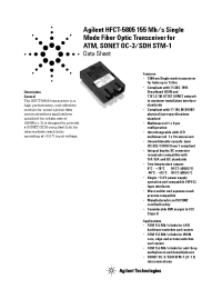 Datasheet HFCT-5805C manufacturer Agilent