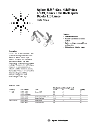 Datasheet HLMP-0805 manufacturer Agilent