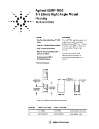 Datasheet HLMP-1050 manufacturer Agilent