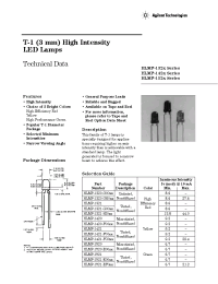 Datasheet HLMP-1320-GI000 manufacturer Agilent