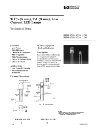 Datasheet HLMP1719 manufacturer Agilent