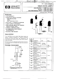 Datasheet HLMP-3400 manufacturer Agilent