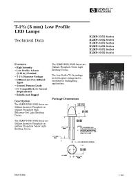 Datasheet HLMP-345X manufacturer Agilent