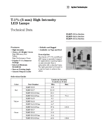 Datasheet HLMP-3519-GJ0UT manufacturer Agilent