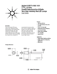 Datasheet HLMP-4100-PP000 manufacturer Agilent