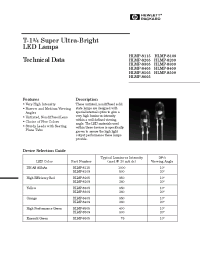 Datasheet HLMP-8109 manufacturer Agilent
