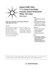 Datasheet HLMP-CW11-10B00 manufacturer Agilent