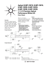 Datasheet HLMP-CW18-000DD manufacturer Agilent