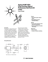 Datasheet HLMP-HD51-LP000 manufacturer Agilent