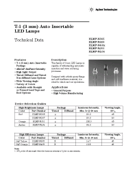 Datasheet HLMP-N305 manufacturer Agilent