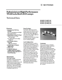 Datasheet HLMP-P106-Q001S manufacturer Agilent