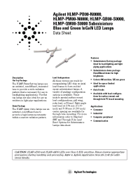 Datasheet HLMP-PB00-N0000 manufacturer Agilent