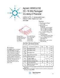 Datasheet HMMC-3102 manufacturer Agilent