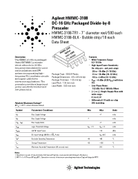 Datasheet HMMC-3108-BLK manufacturer Agilent